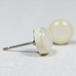 Soft White Stud Earrings - ..