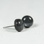 Black Sparkle Stud Earrings..