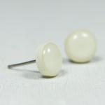 Soft White Stud Earrings - ..