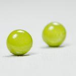 Chartreuse Shimmer Stud Ear..