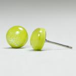Chartreuse Shimmer Stud Ear..