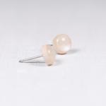Beige Shimmer Stud Earrings..