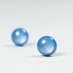 French Blue Shimmer Stud Ea..