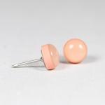 Salmon Orange Stud Earrings..