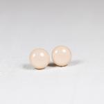 Beige Stud Earrings - Skin ..