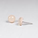 Beige Stud Earrings - Skin ..