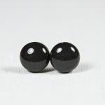 Black Stud Earrings - Small..