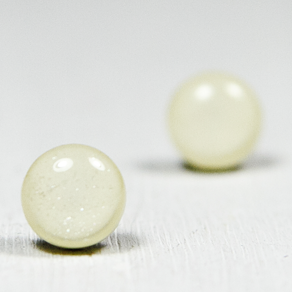 Soft White Stud Earrings - Medium Sized Post Earrings - Handmade Polymer Clay Post Studs