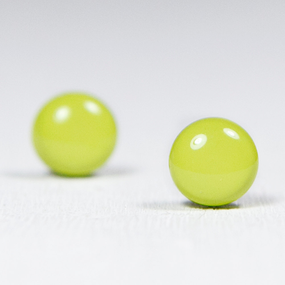 Chartreuse Stud Earrings - Green Yellow Polymer Clay Stud Earrings - Posts Earrings Jewellery - Handmade Polymer Clay Earrings Jewelry