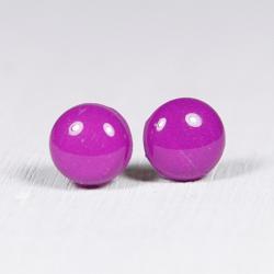 Violet Purple Stud Earrings - Polymer Clay Earrings - Small Posts Earring Jewellery