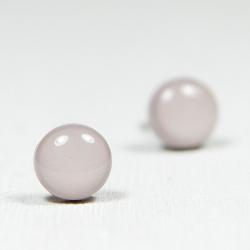 HighRise Gray Polymer Clay Stud Earrings - Post Earrings Jewelry Studs