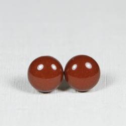 Chocolate Brown Stud Earrings - Skin Tone Studs - Post Earrings - Handmade Polymer Clay Posts Jewelry