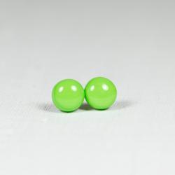 Lime Green Stud Earrings - Post Earrings - Polymer Clay Jewelry - Handmade Jewellery