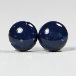 Blue Stone Stud Earrings - Polymer Clay Stud Earrings - Post Earrings Jewelry Jewellery - Posts Studs