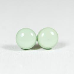 Mint Green Stud Earrings - Polymer Clay Earrings - Small Posts Earring Jewellery