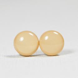 Ecru Brown Stud Earrings - Skin Tone Polymer Clay Jewelry - Post Earrings - Studs Posts Jewellery