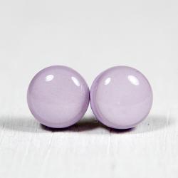 Lilac Purple Stud Earrings - Polymer Clay Earrings - Small Posts Earring Jewellery