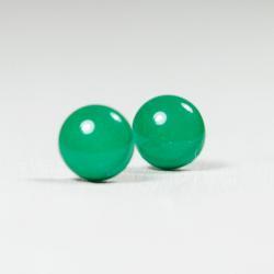 Emerald Green Polymer Clay Resin Stud Earrings - Posts Studs Jewelry Jewellery