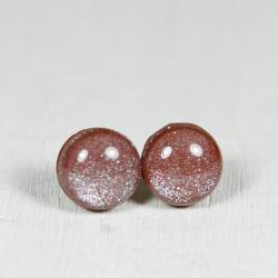 Chocolate Brown Stud Earrings - Skin Tone Studs - Post Earrings - Handmade Polymer Clay Posts Jewelry