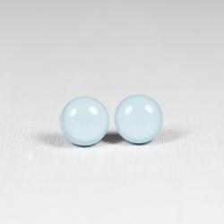 Sky Blue Stud Earrings -Blue Small Post Earrings - Polymer Clay and Resin Jewelry
