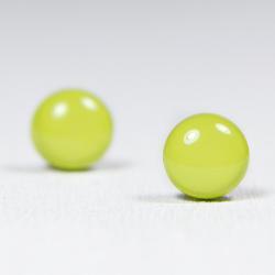 Chartreuse Stud Earrings - Green Yellow Polymer Clay Stud Earrings - Posts Earrings Jewellery - Handmade Polymer Clay Earrings Jewelry